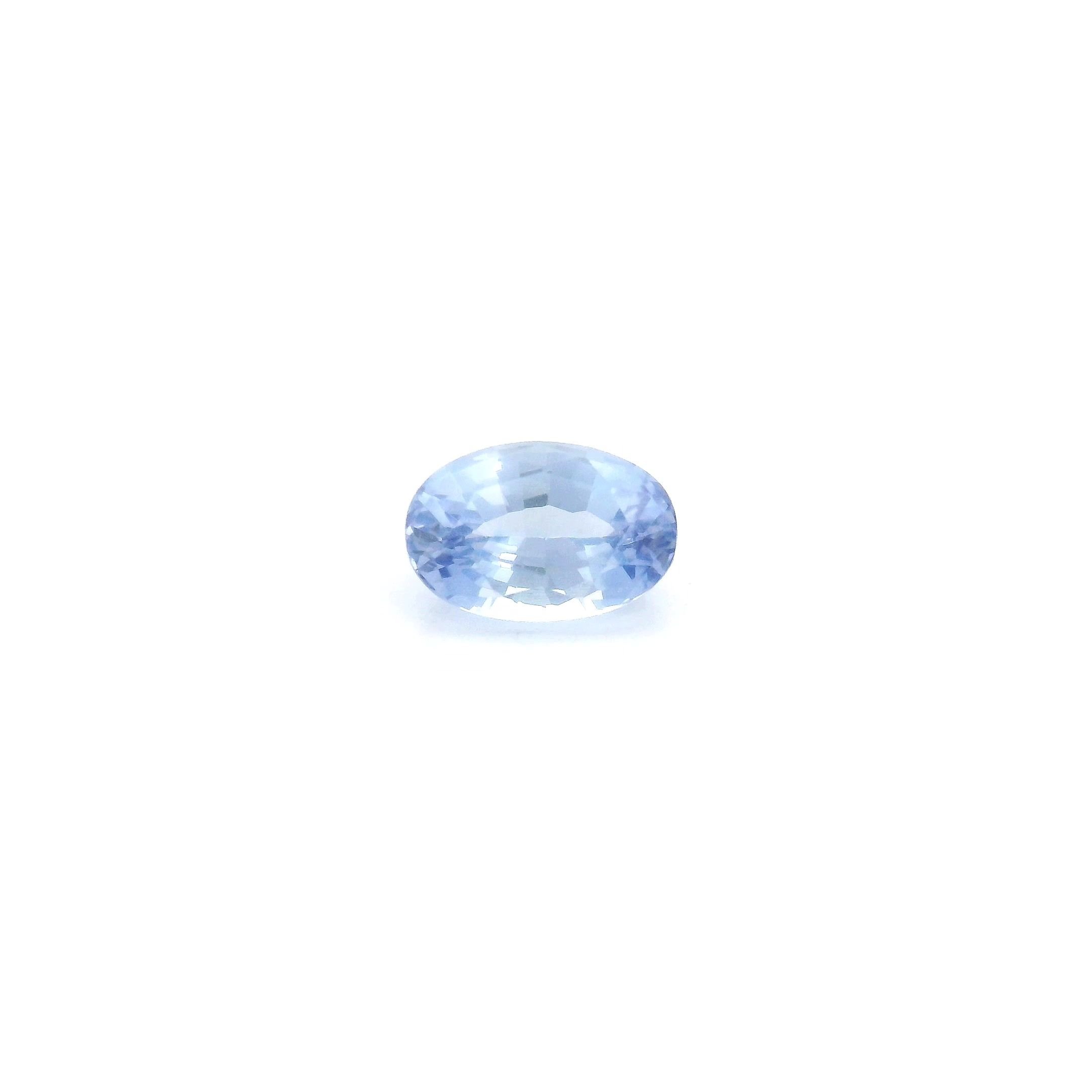 0.70 Carat Light Blue Oval Sapphire
