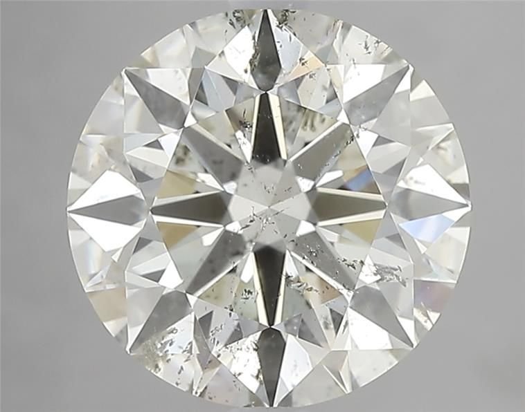 4.07ct K SI2 Rare Carat Ideal Cut Round Diamond