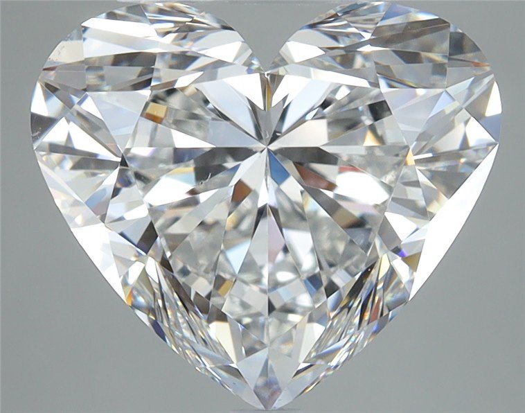 5.02ct F VS2 Rare Carat Ideal Cut Heart Diamond