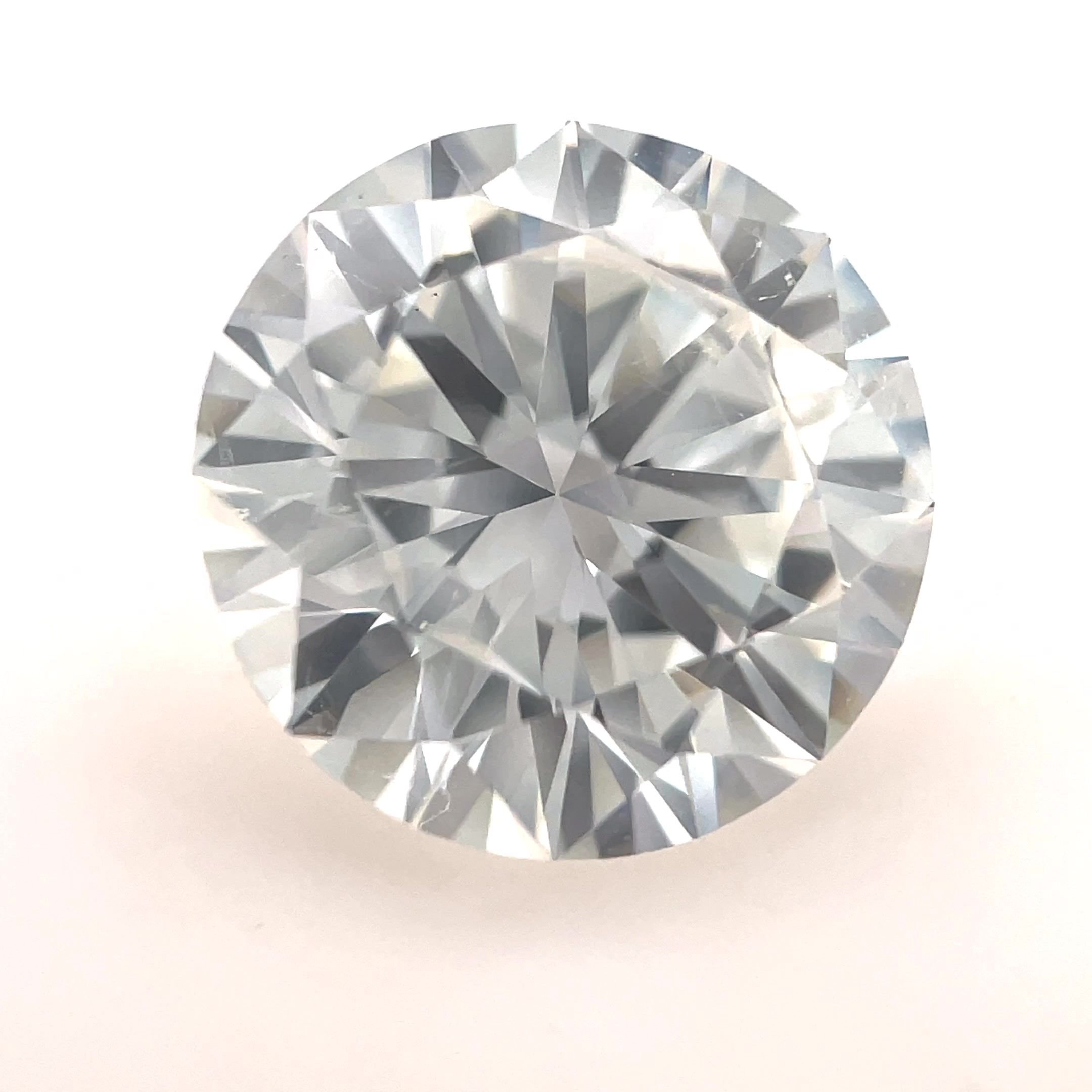 2.72ct H SI1 Excellent Cut Round Diamond