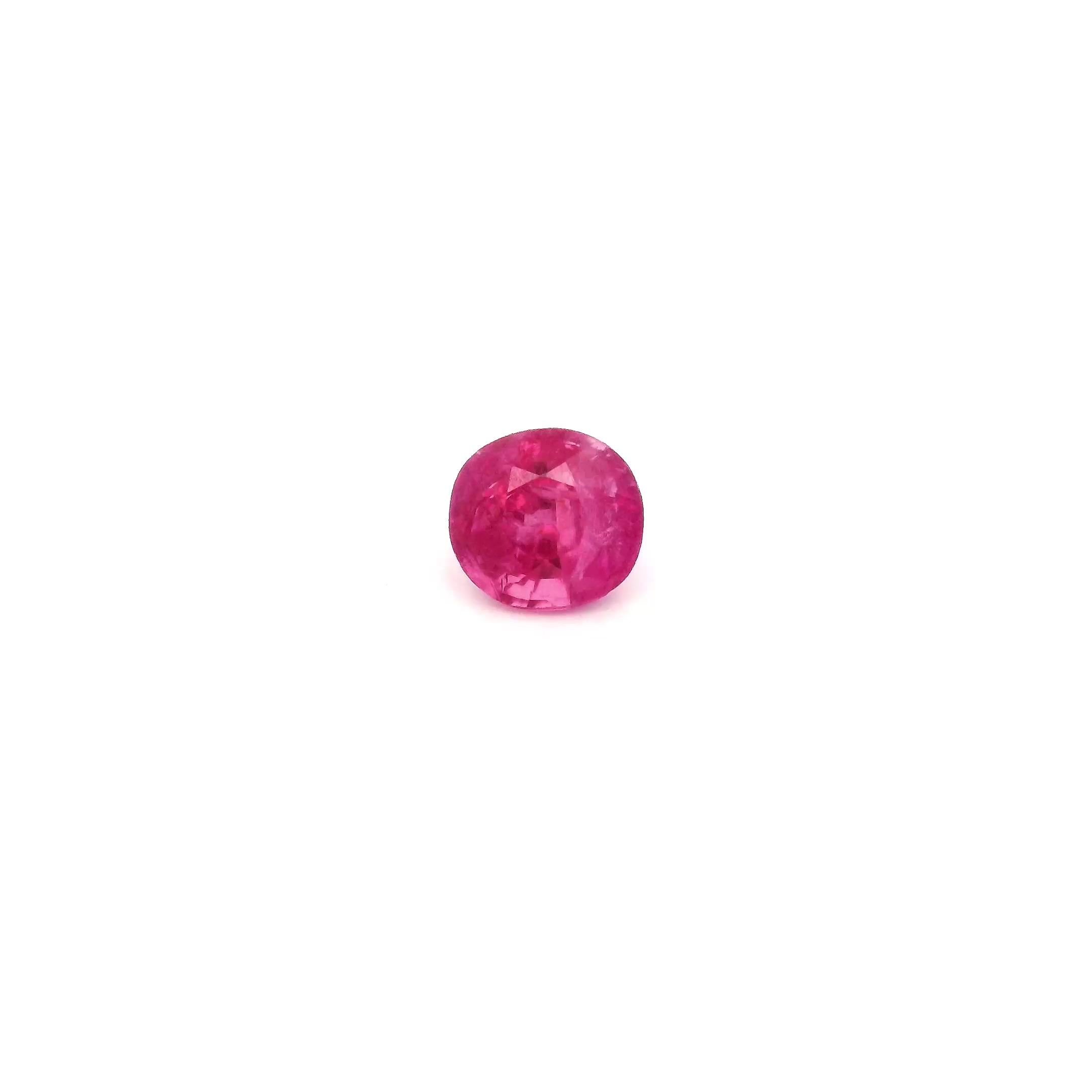 0.47 Carat Intense Red Cushion Ruby