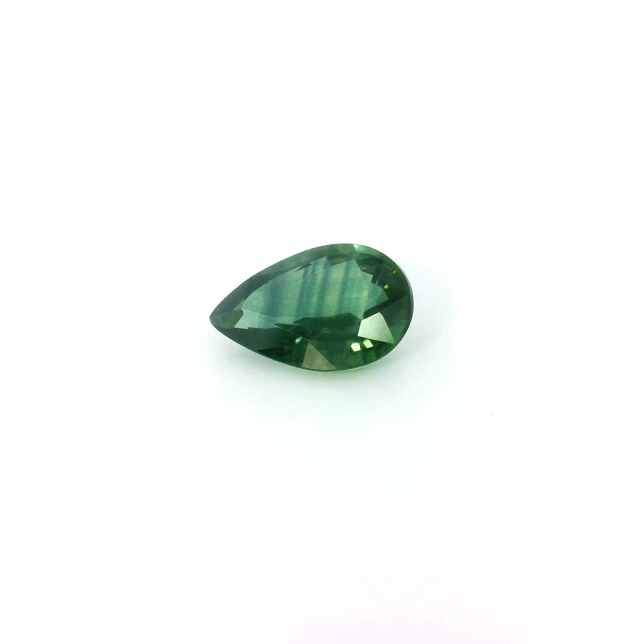 1.04 Carat Green Pear Sapphire