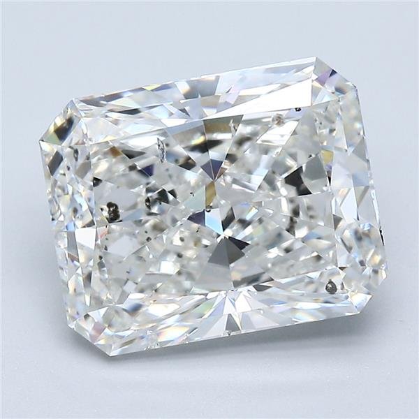 5.24ct H SI2 Rare Carat Ideal Cut Radiant Diamond