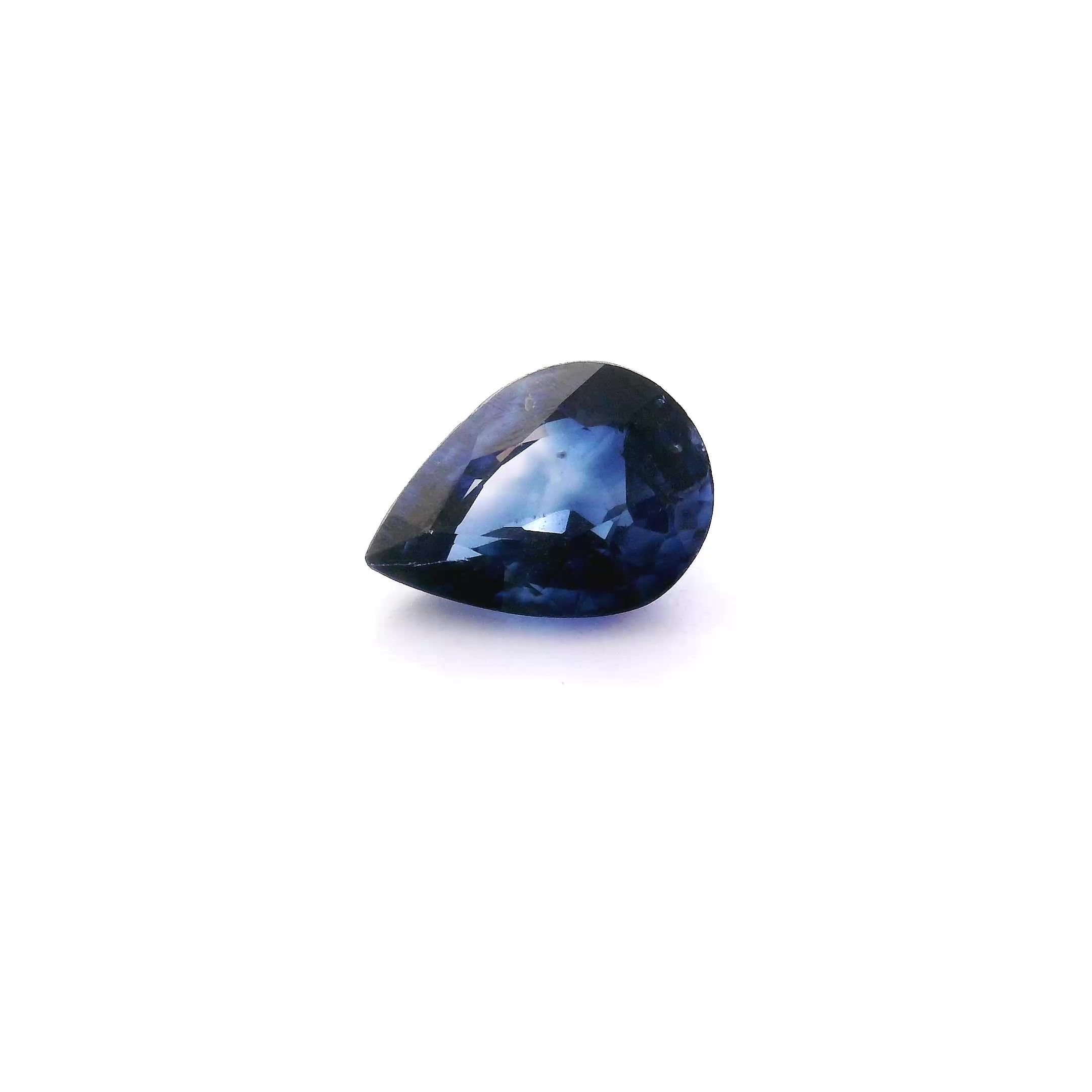1.26 Carat Intense Blue Pear Sapphire