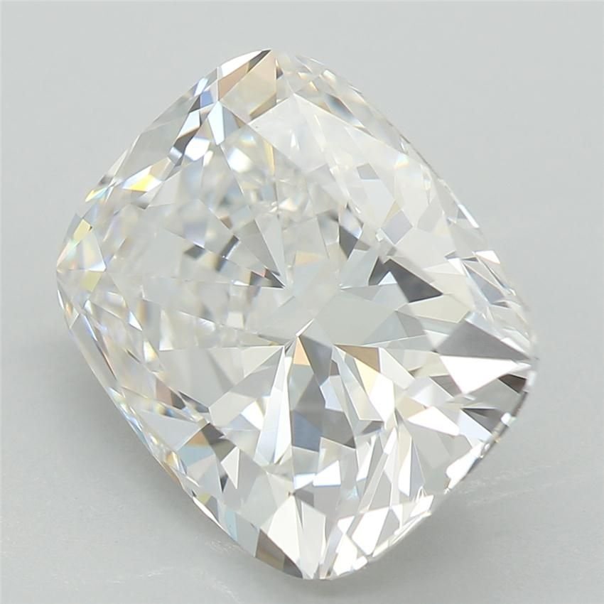 3.08ct F VVS2 Rare Carat Ideal Cut Cushion Lab Grown Diamond