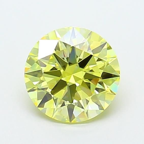 1.45 Ct. Fancy Intense Yellow Round Lab Diamond