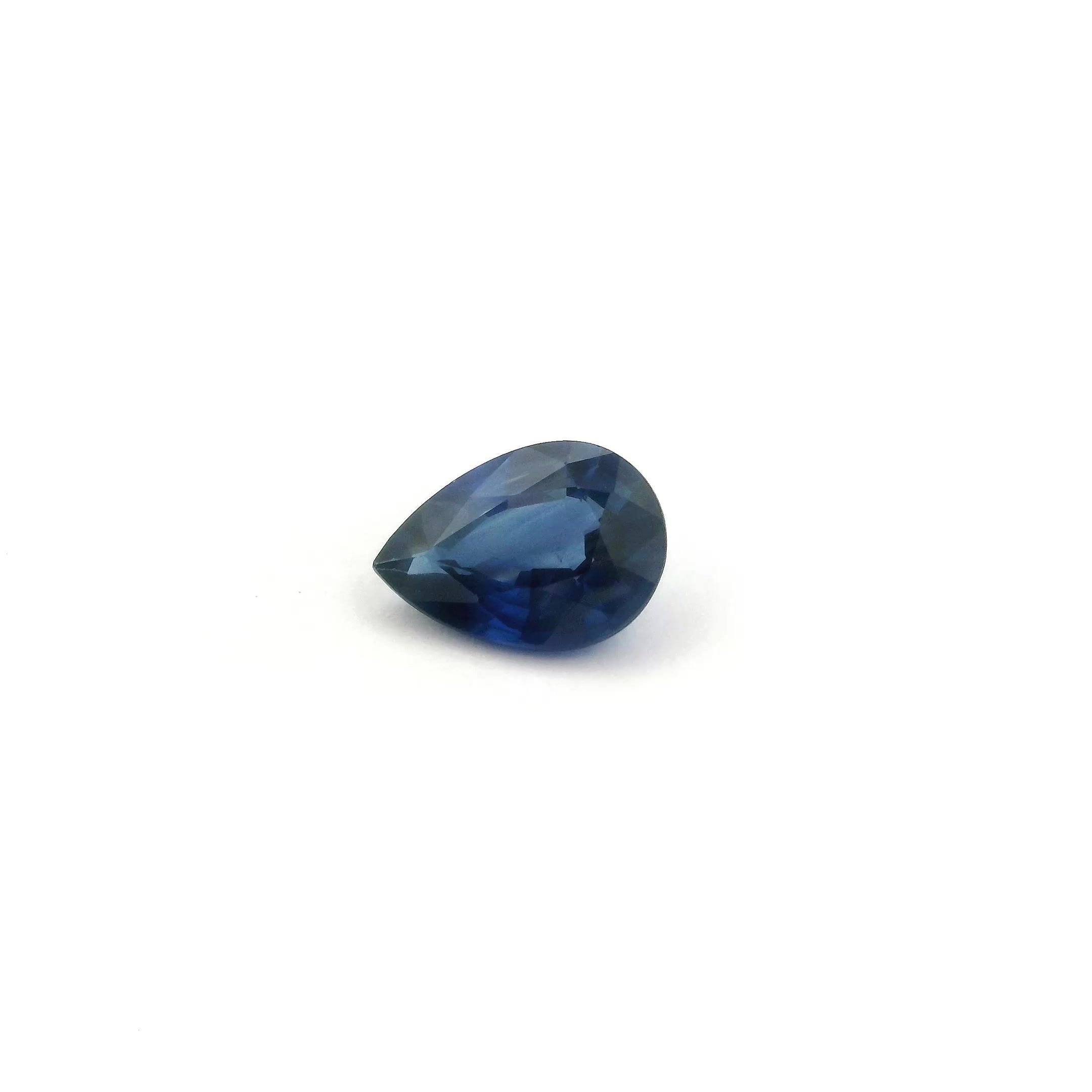 0.84 Carat Intense Blue Pear Sapphire