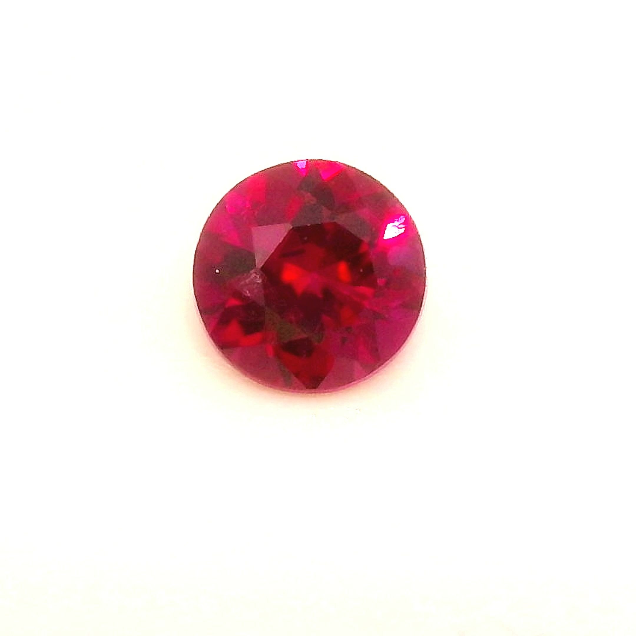 0.29 Carat Intense Red Round Ruby
