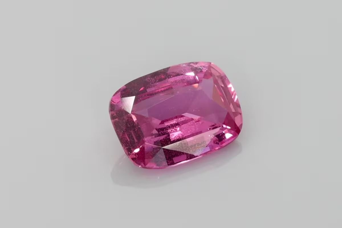 3.01 Carat Vivid Pink Cushion Sapphire