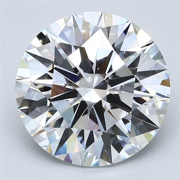 3.27ct E VVS2 Rare Carat Ideal Cut Round Diamond