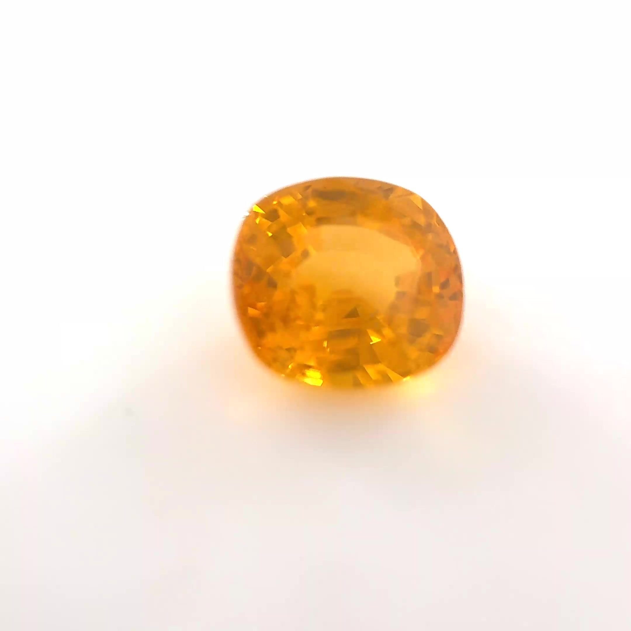 1.33 Carat Yellow Cushion Sapphire
