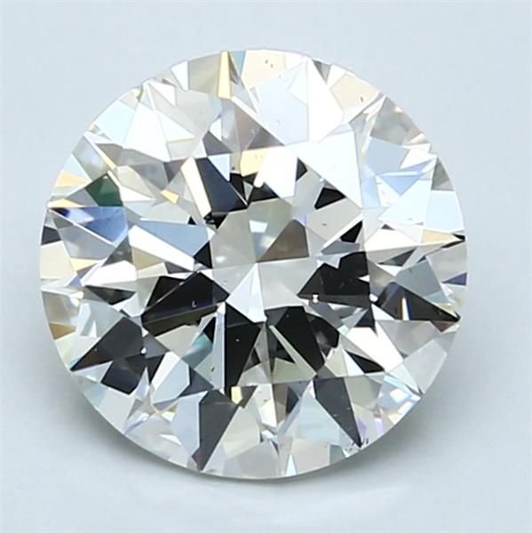 2.52ct H VS2 Rare Carat Ideal Cut Round Diamond