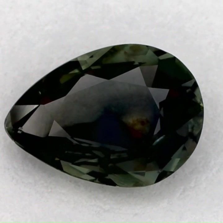 1.00 Carat Green Pear Sapphire