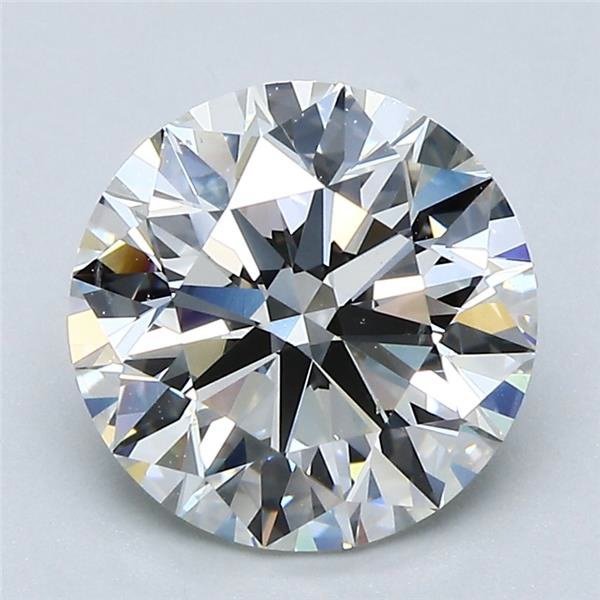 2.64ct H VS2 Rare Carat Ideal Cut Round Diamond