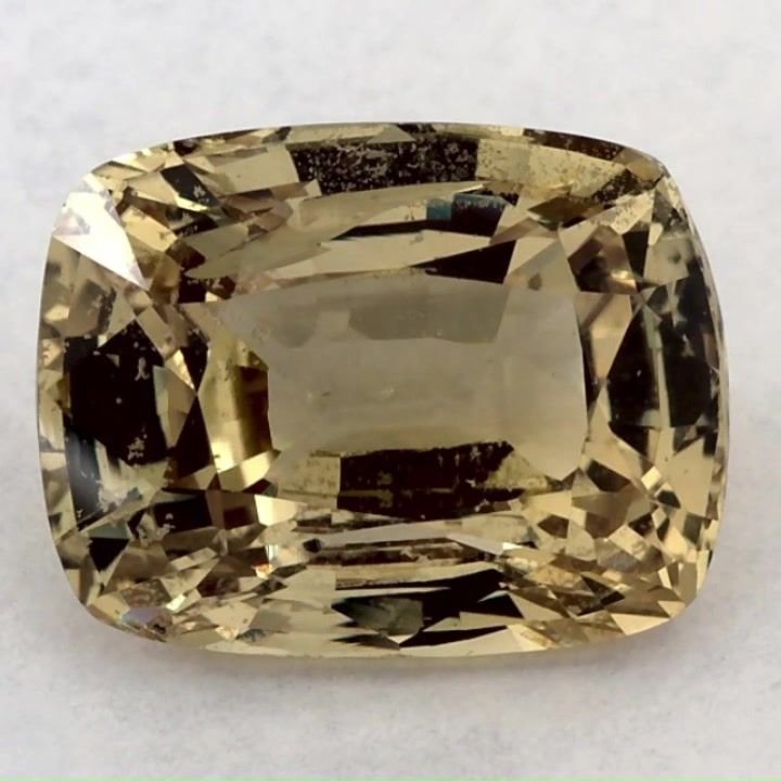 4.26 Carat Green Cushion Sapphire