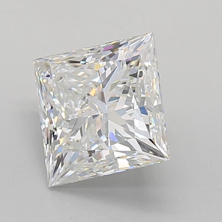 2.78ct F VS1 Rare Carat Ideal Cut Princess Lab Grown Diamond