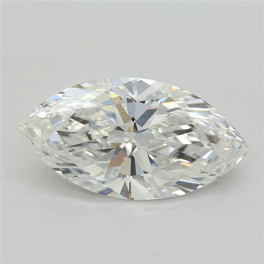3.06ct D VS2 Rare Carat Ideal Cut Marquise Lab Grown Diamond