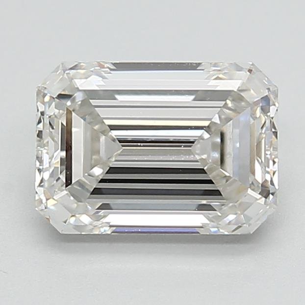 1.37ct G VVS2 Rare Carat Ideal Cut Emerald Lab Grown Diamond
