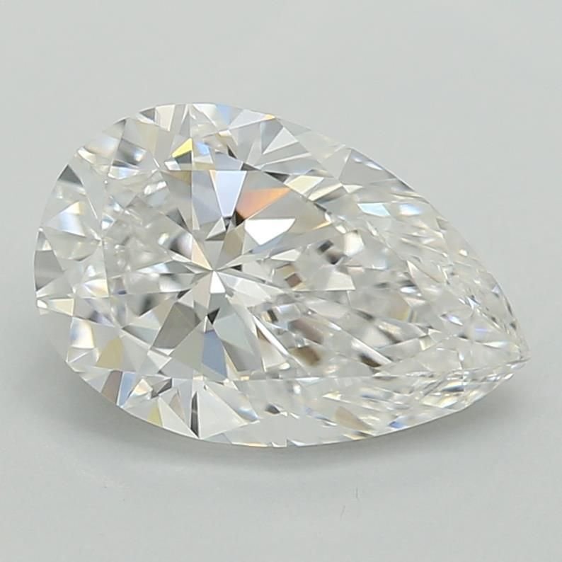 0.77ct D VVS2 Very Good Cut Pear Lab Grown Diamond