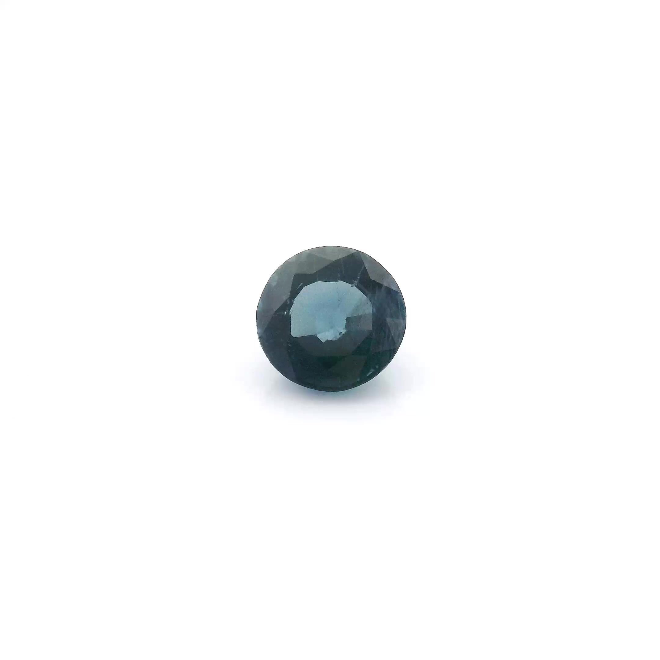 0.87 Carat Blue Round Sapphire