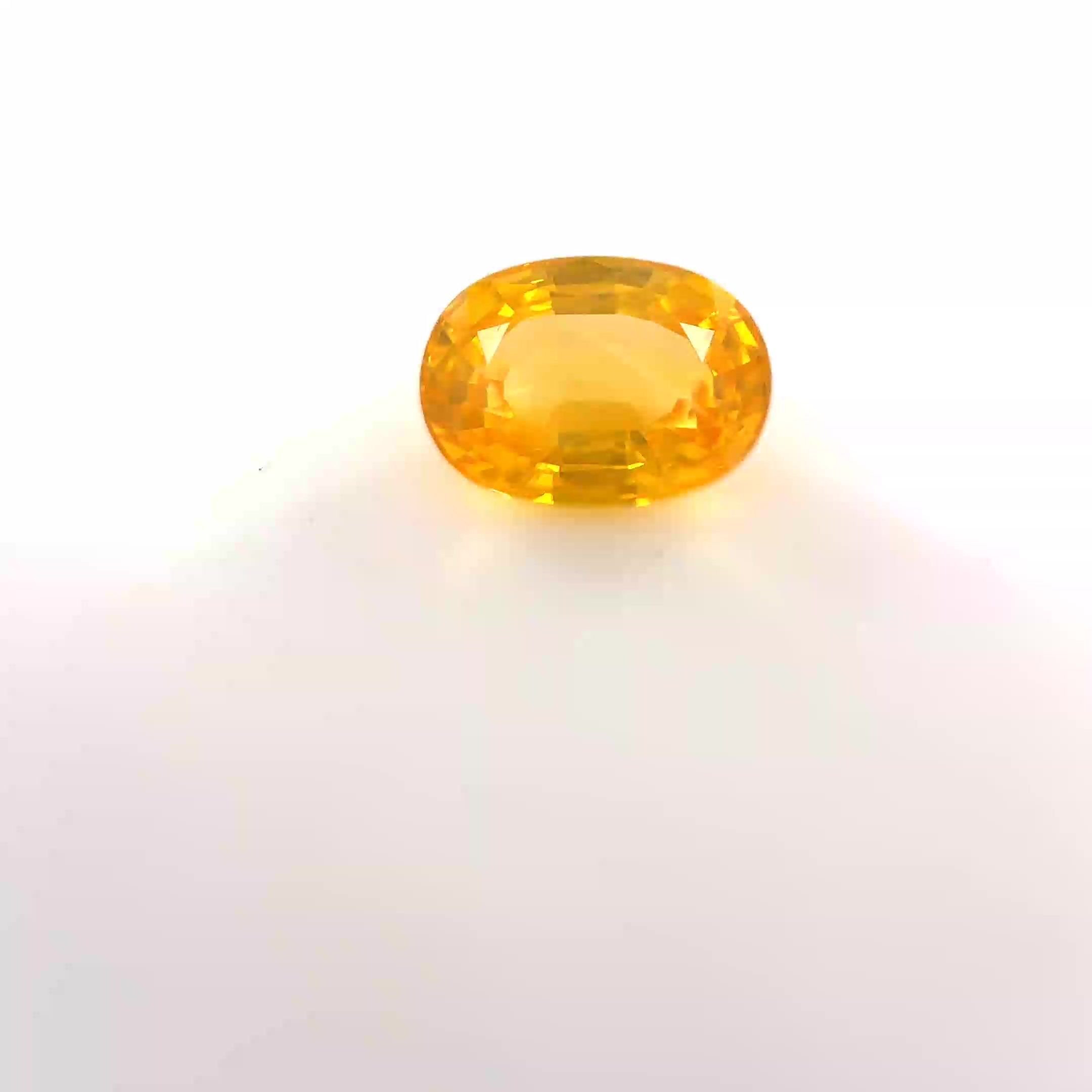 1.23 Carat Yellow Oval Sapphire