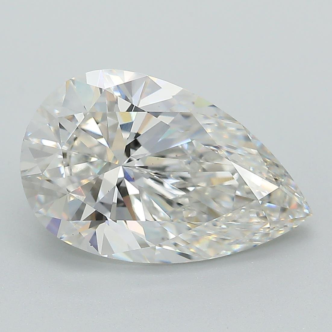 4.01ct F VS1 Rare Carat Ideal Cut Pear Lab Grown Diamond