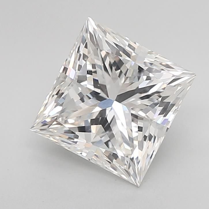 2.51ct E VVS2 Rare Carat Ideal Cut Princess Lab Grown Diamond