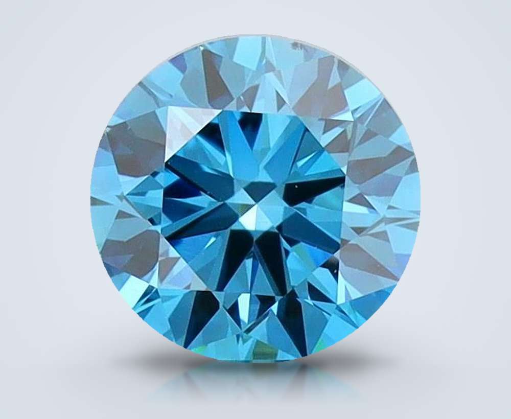 1.49 Ct. Fancy Vivid Blue Round Lab Diamond