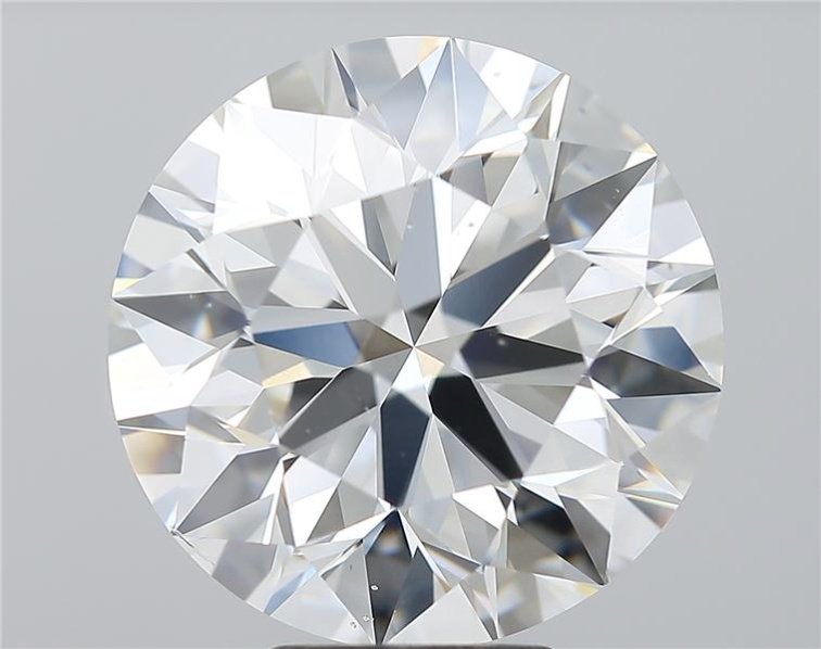 7.01ct F SI1 Rare Carat Ideal Cut Round Diamond