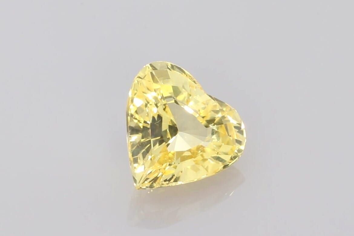 2.07 Carat Yellow Heart Sapphire