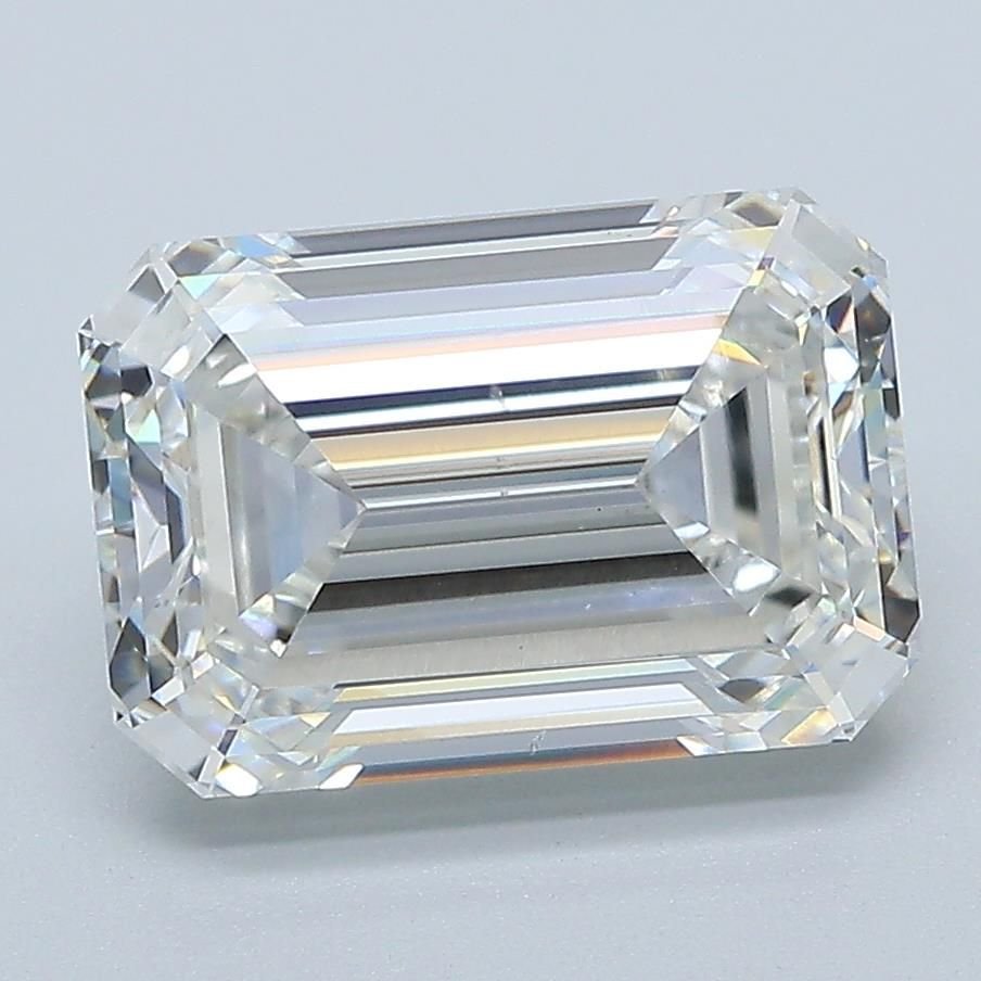 3.75ct F VS2 Rare Carat Ideal Cut Emerald Lab Grown Diamond