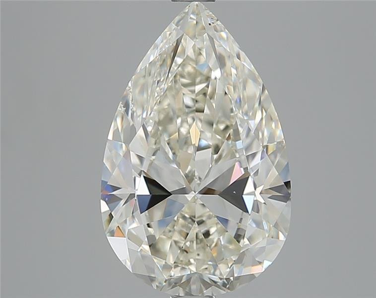 4.00ct K SI2 Rare Carat Ideal Cut Pear Diamond