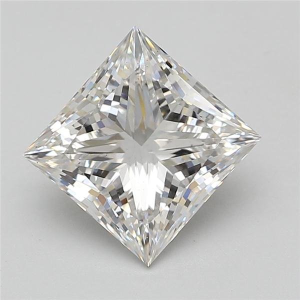 4.03ct F VS2 Rare Carat Ideal Cut Princess Lab Grown Diamond