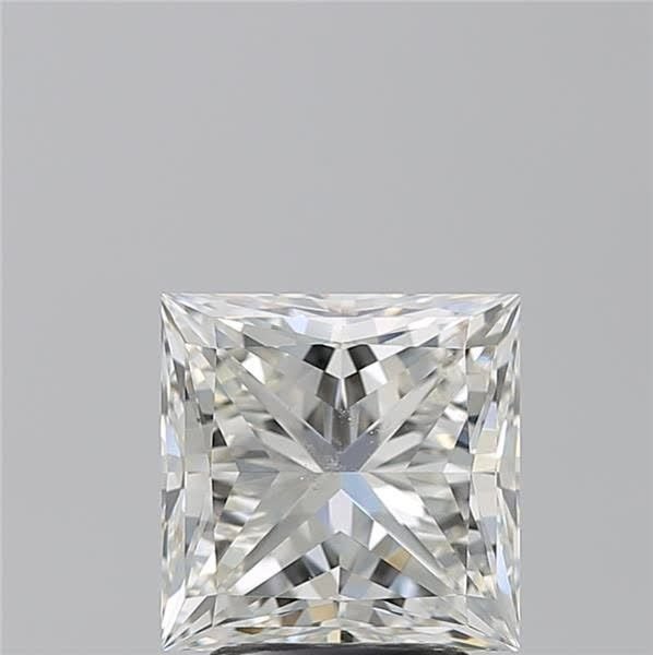 3.03ct J SI1 Rare Carat Ideal Cut Princess Diamond