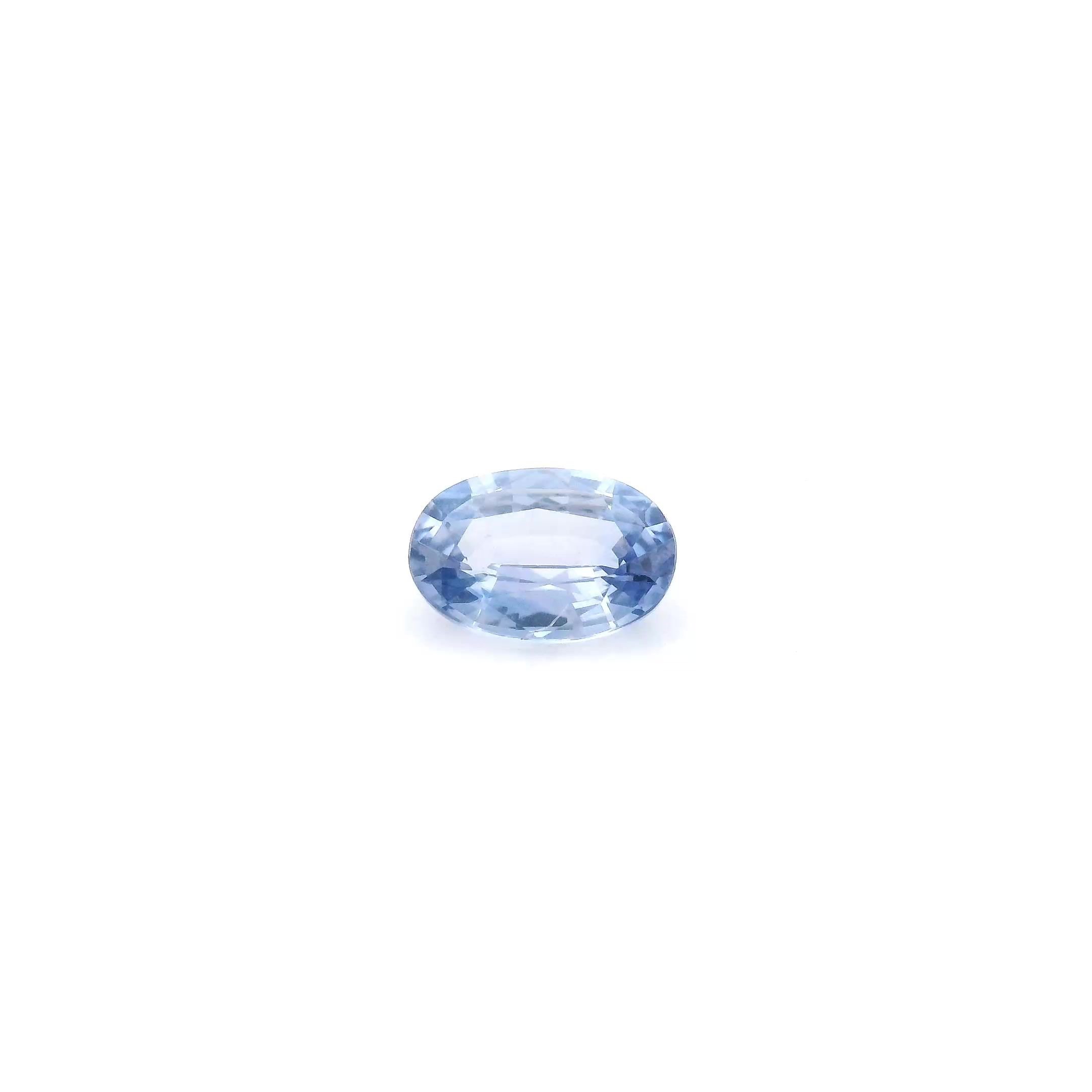 0.55 Carat Light Blue Oval Sapphire