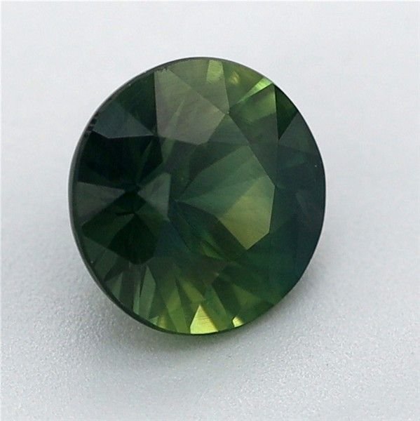 0.65 Carat Green Round Sapphire