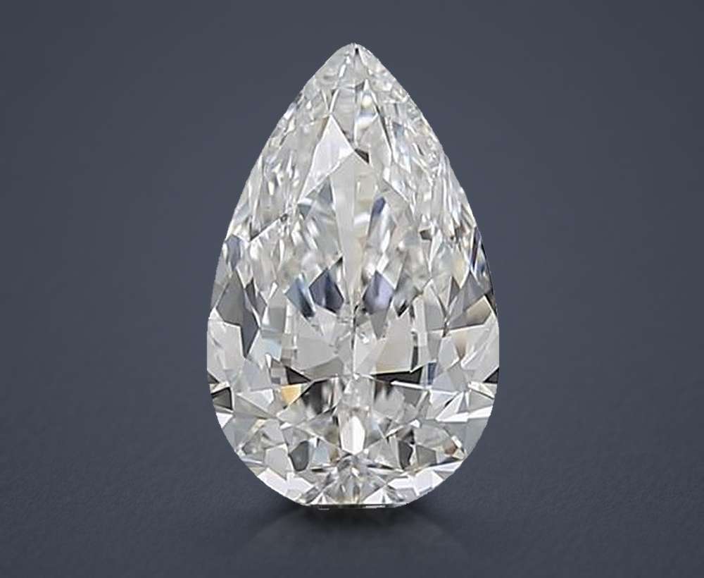 1.71 Carat Pear Natural Diamond