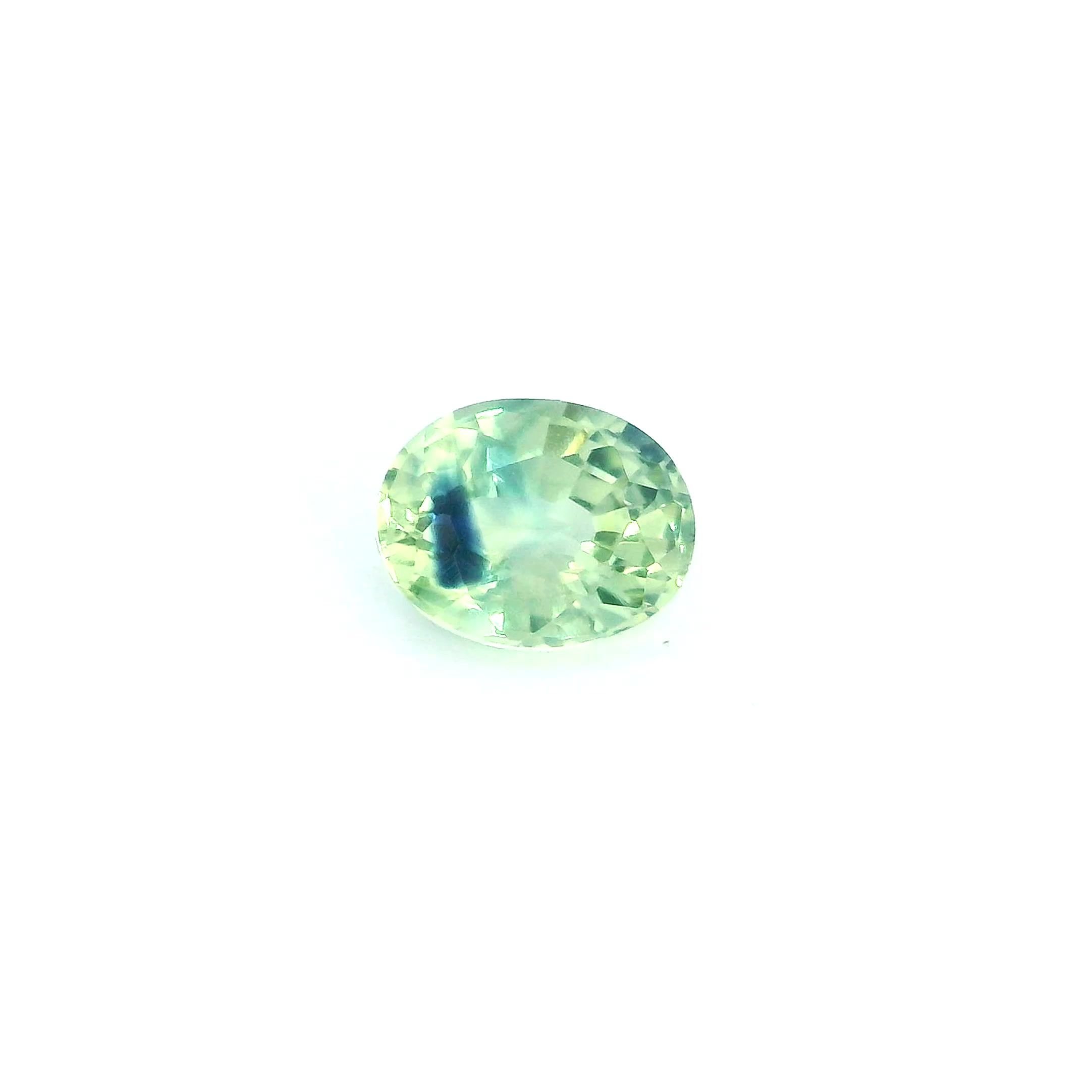 0.64 Carat Green Oval Sapphire