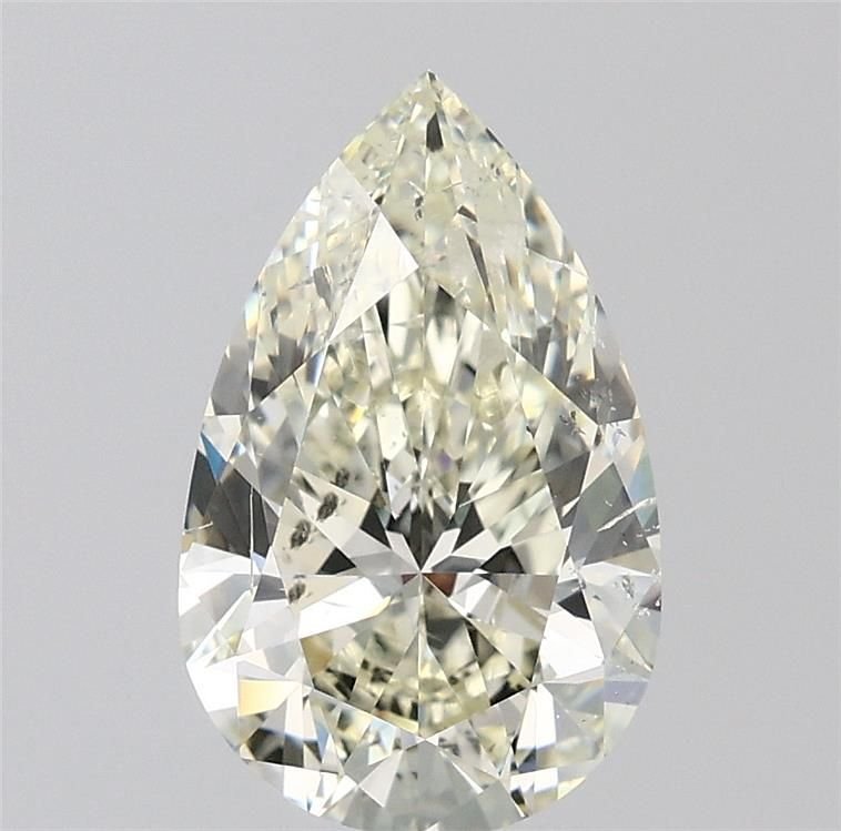 3.01ct J SI2 Rare Carat Ideal Cut Pear Diamond