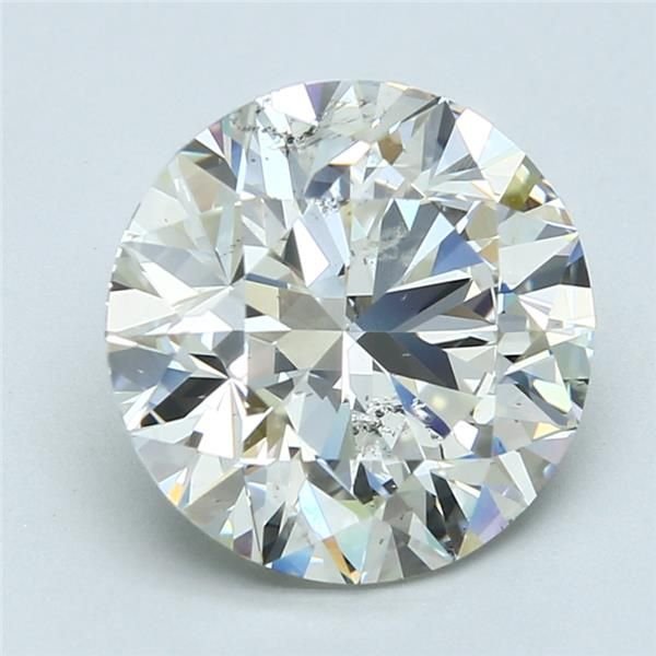 4.02ct K SI2 Rare Carat Ideal Cut Round Diamond