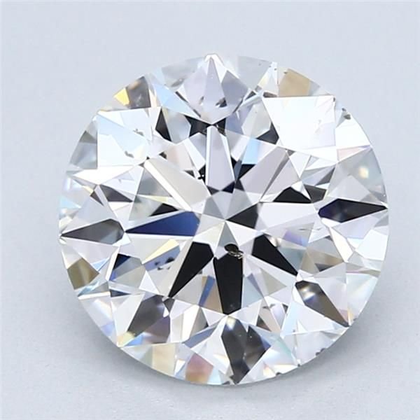 3.02ct D SI2 Rare Carat Ideal Cut Round Diamond