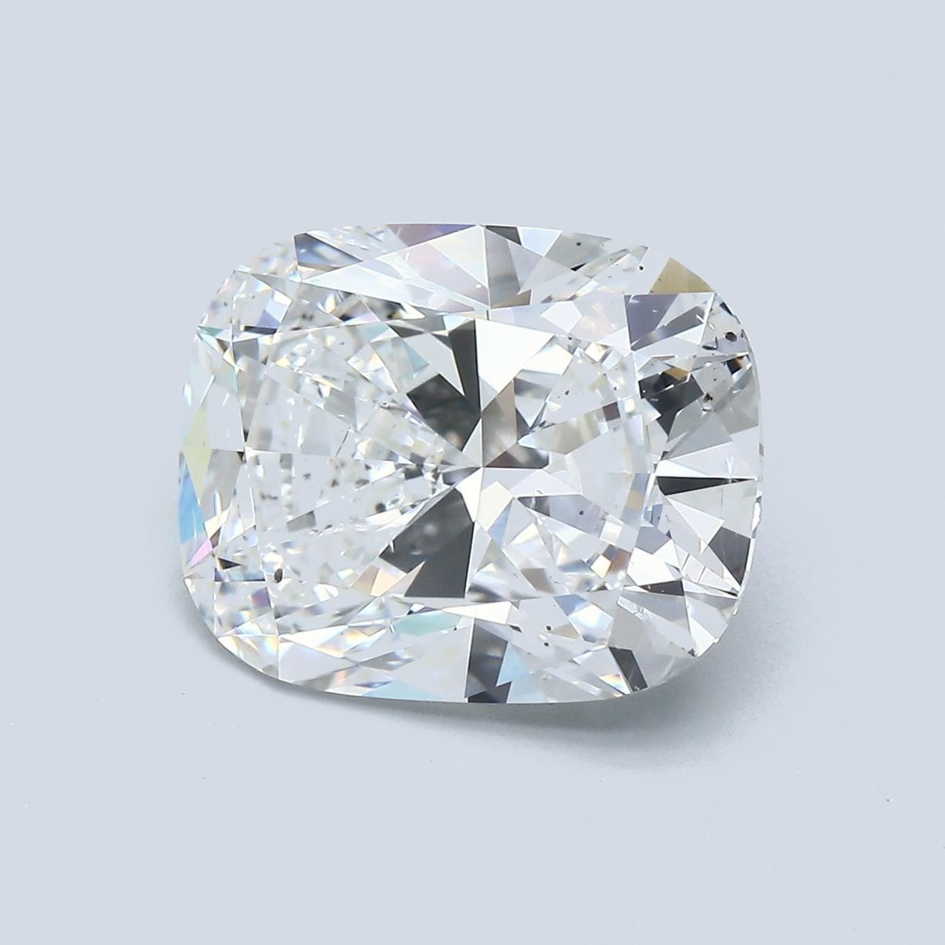 5.19ct D SI2 Rare Carat Ideal Cut Cushion Diamond