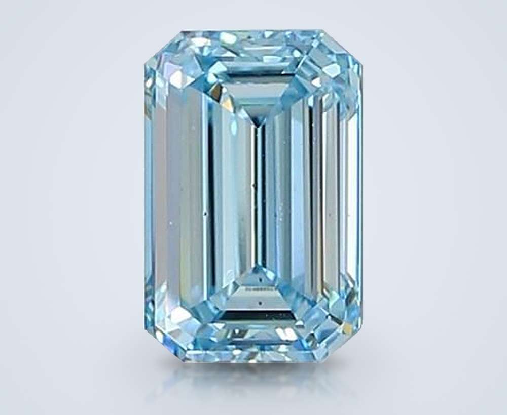 1.50 Ct. Fancy Vivid Blue Emerald Lab Diamond