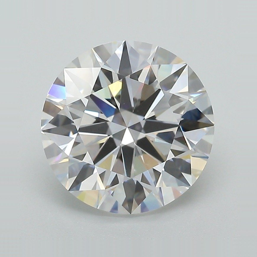 3.39ct D VVS2 Rare Carat Ideal Cut Round Lab Grown Diamond