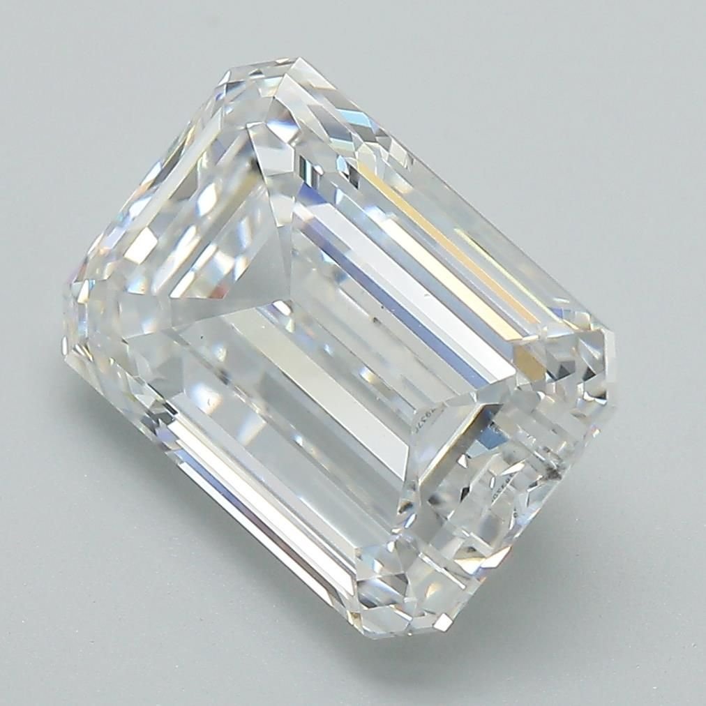 5.01ct E VS2 Rare Carat Ideal Cut Emerald Lab Grown Diamond