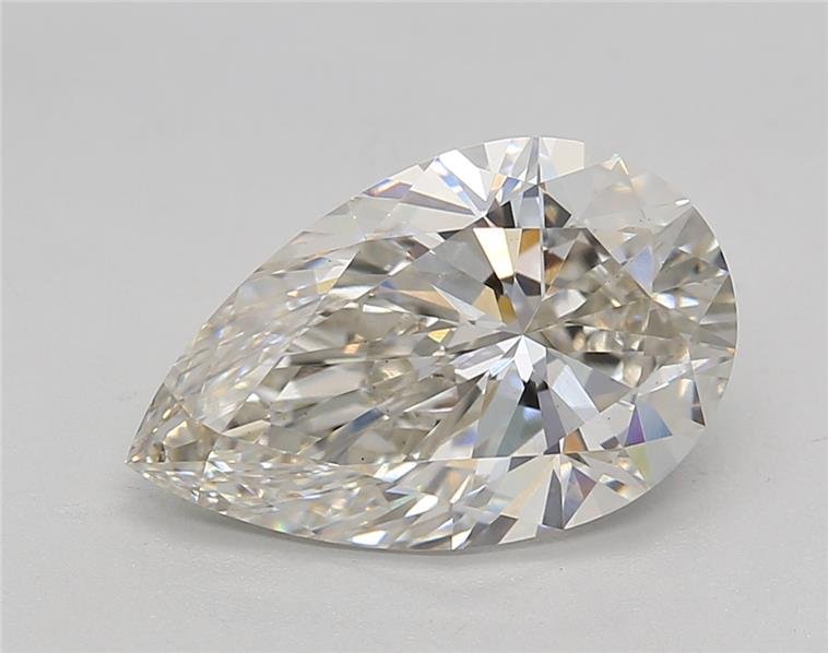 3.27ct H VS1 Rare Carat Ideal Cut Pear Lab Grown Diamond