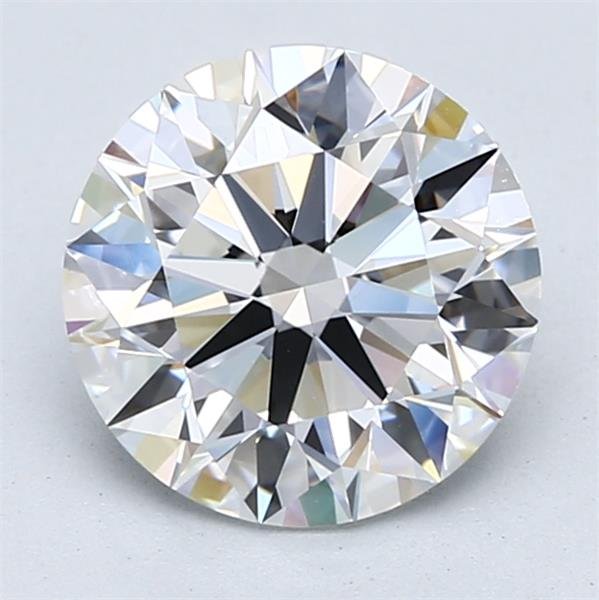 2.52ct D VVS2 Rare Carat Ideal Cut Round Diamond