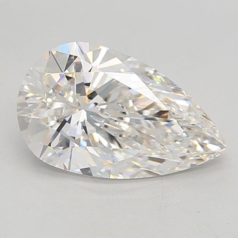 3.05ct F VS1 Rare Carat Ideal Cut Pear Lab Grown Diamond