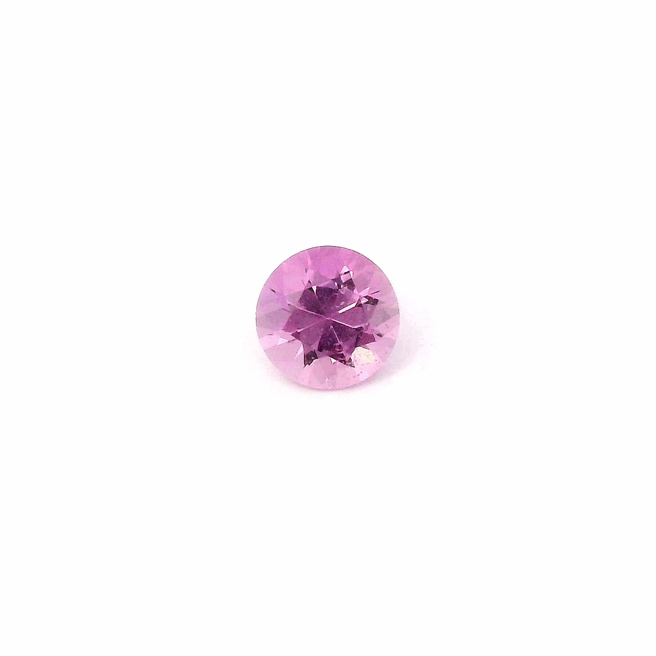 0.79 Carat Pink Round Sapphire