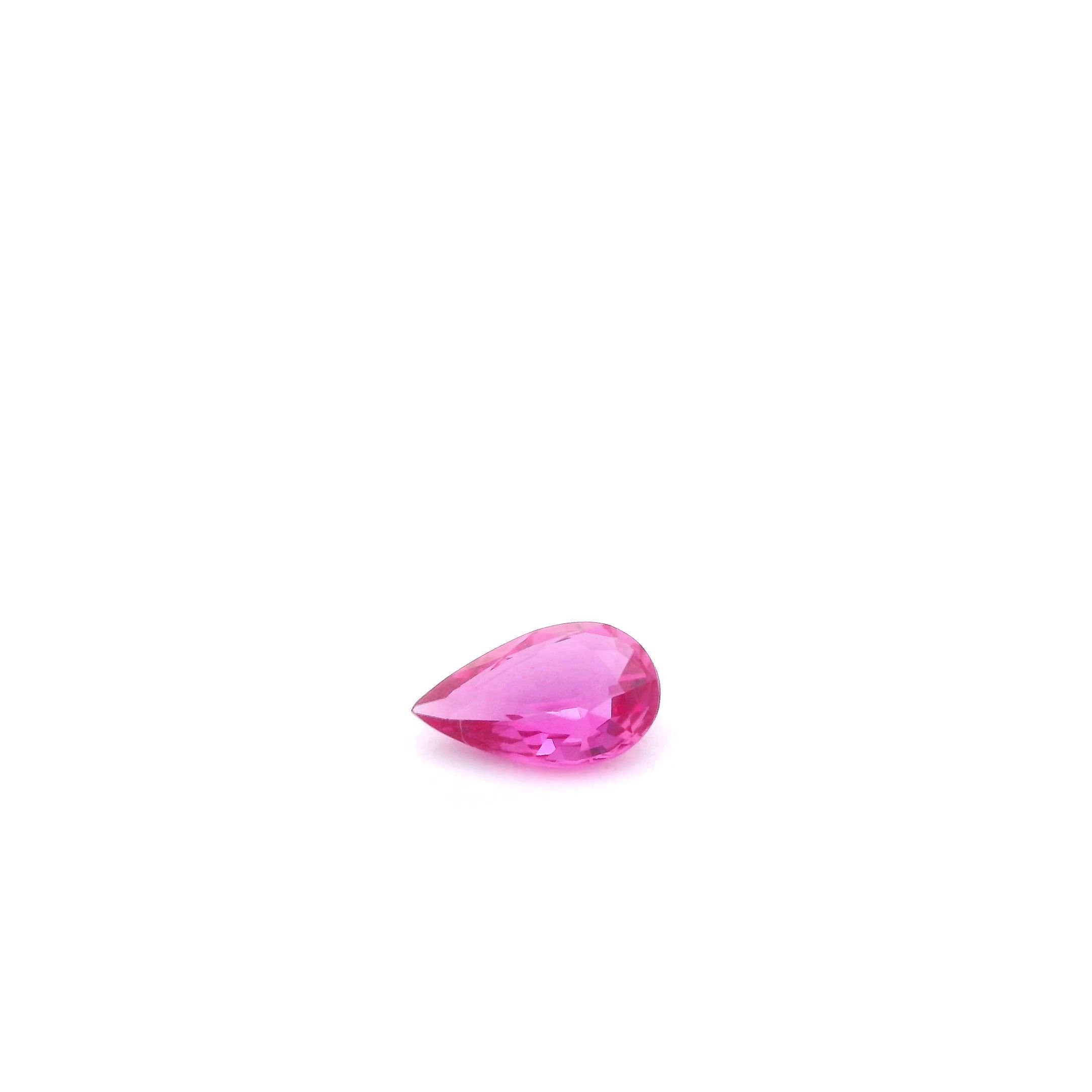 0.35 Carat Vivid Red Pear Ruby